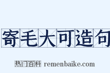 寄毛大可造句是什么意思的图片